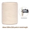 Macrame Cord 4mm x 328Yards(984Feet),Natural Cotton Macrame Rope - 3