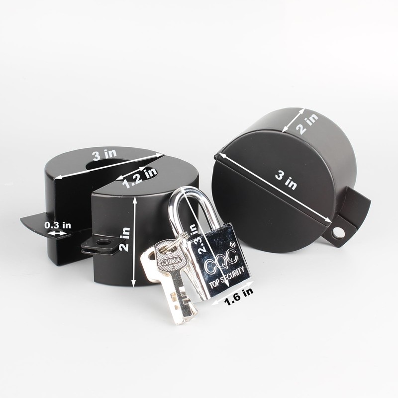 Posnaland Door Knob Lockout Device,Doorknobs Locking Cover with Padlock, Door
