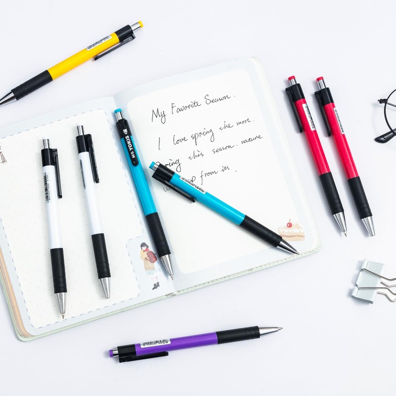 M&G Ballpoint Pens, 0.7mm Fine Point Black Ink Retractable Ballpoint