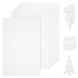 18 Sheets Foam Sheets, White Eva Foam Paper 5.5 x 8.5 Inch, 2 mm Thick for Arts and Crafts School Project Scrapbooking DIY Cosplay