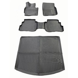 Car Floor Mats for Mazda CX5: 2013 2014 2015 2016 All Weather Automotive Cargo Liner Full Set Accessory, Cutsom Fit for Mazda CX-5 Tray Carpet Black Rubber Accessories Trunk Mat