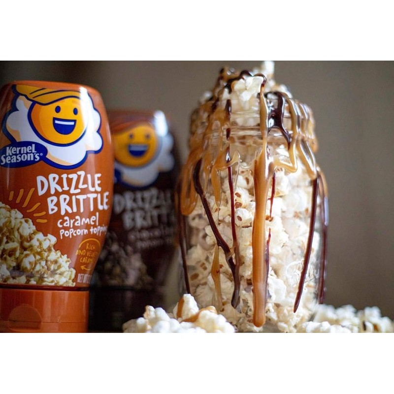Kernel Season's Drizzle Brittle Popcorn Topping, Caramel, 13.1 Ounce