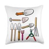 Gardening Hand Tools Throw Pillow
