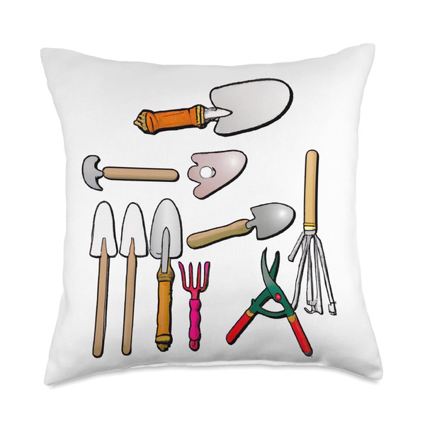Gardening Hand Tools Throw Pillow