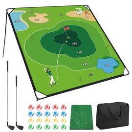 GLUTIA Golf Chipping Game Set, 71"x71" Large Sticky Golf Game, Outdoor Indoor Golf Chipping Games for Adults Friends Family