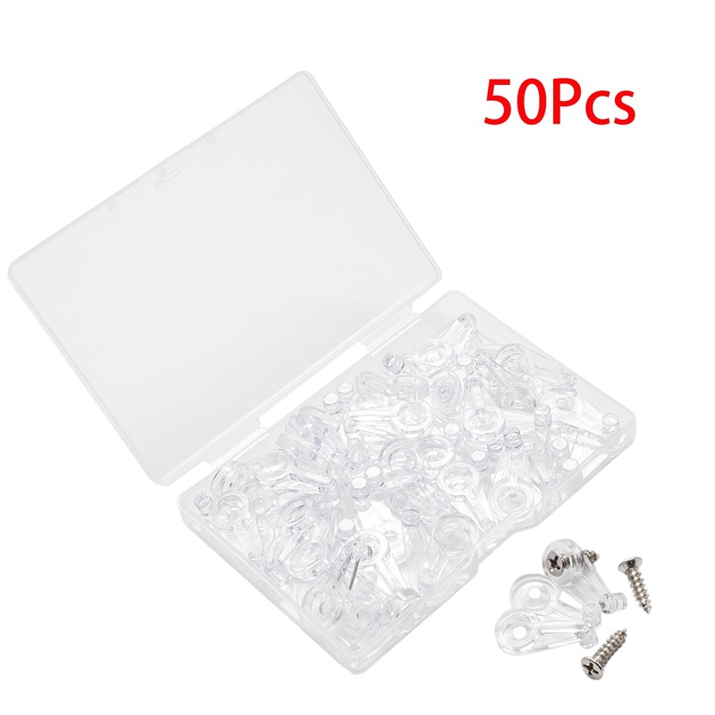 50 Pack Glass Retainer Clips Kit, Clear Window Screen Clips,