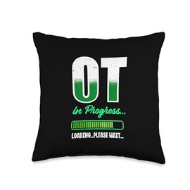 Occupational Therapy Funny OT Sweet Motif Progress-OT Therapist Assistant Throw Pillow, 16x16, Multicolor