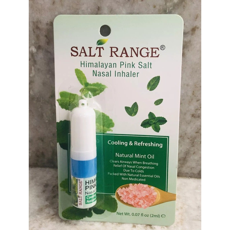 Salt Range Natural Mint Oil/Himalayan Pink Salt Nasal Inhaler. 0.07