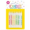 Birthday Candles Assorted - Pack of 8 - Easy-to-Light &
