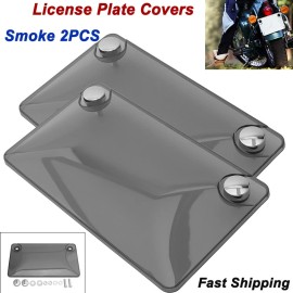 lenkdou 2PCS For All Motorcycle 4x7 inch License US License Plate Cover Tag Protector