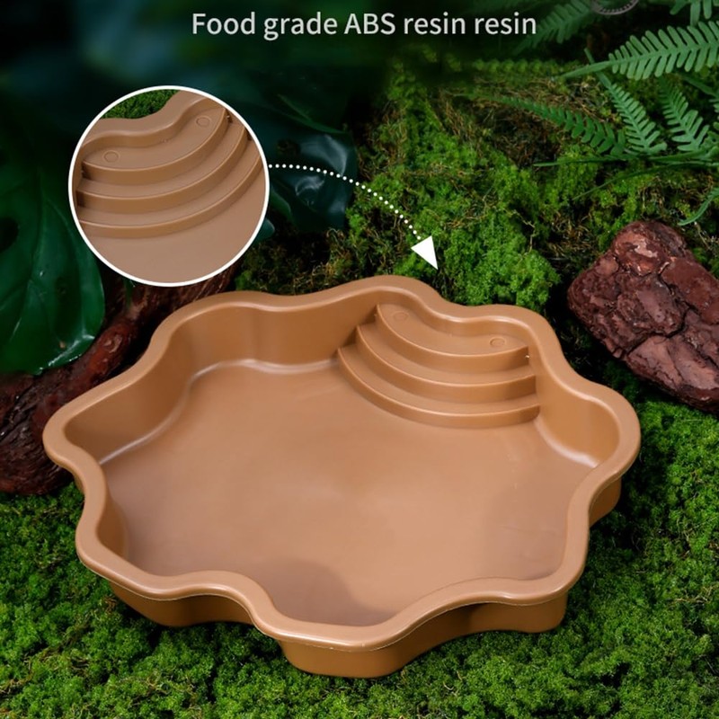 Turtle Bathing Pool, Reptile Feeding Dish Water Pot, Landscape Fish