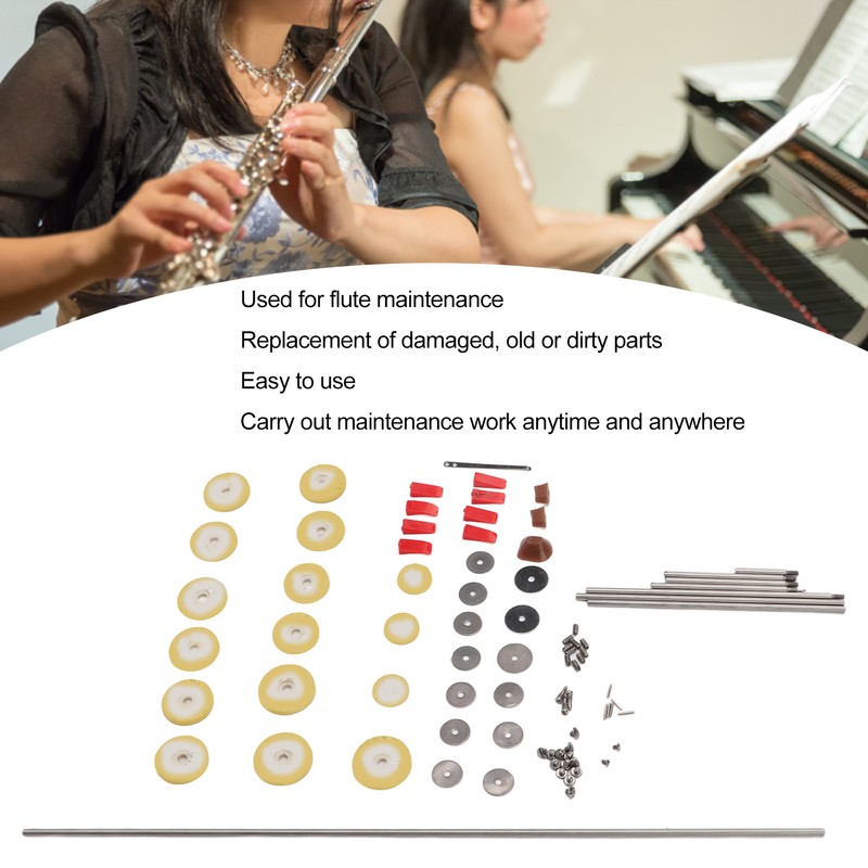 Flute Repair Kit Pads DIY Maintenance Tools Set Musical Instrument