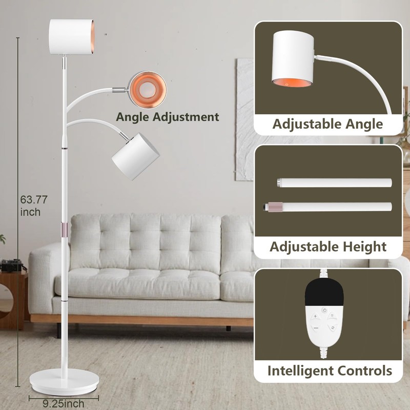 Red Light Lamp with Stand, Relhafethy Red Light COB Chip