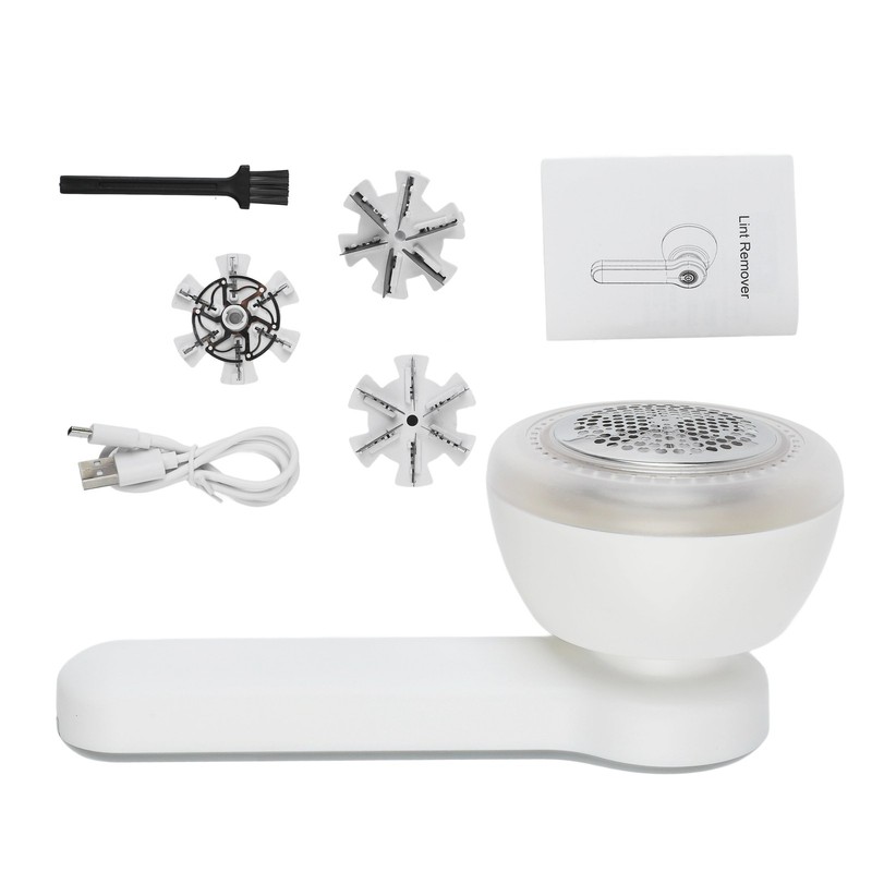 Lint Remover Light Weight USB Powered Lint Shaver White Rechargeable