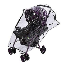 Baby Buggy Rain Cover Waterproof Rain Cover with Zips Pram Accessories Rain Cover Wind Protection Breathable