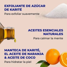 Exfoliante corporal Dr. Teal's Sugar Scrub manteca de karite y naranja 538 g