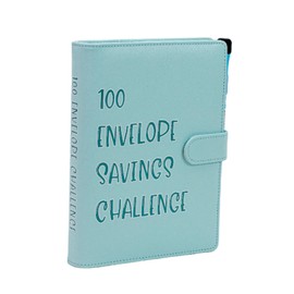 100 Envelopes Money Saving Challenge, Money Saving Binder with Cash Envelopes, Savings Challenges book with envelopes, Finance Books and Bill Organizer to help you save $5,050