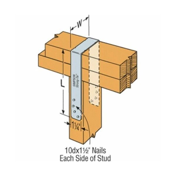 Simpson Strong-Tie SP4 Stud Plate Connector (100/Box)
