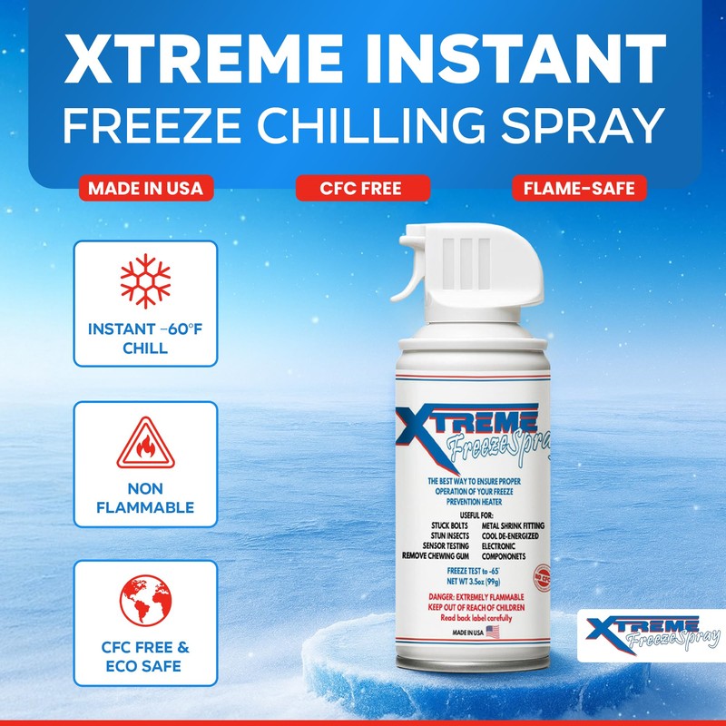 Xtreme Heaters Instant Freeze/Chilling Spray - Professional Strength 3.5oz -