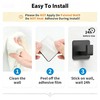 Leezmark 8 Pack Square Self Adhesive Towel Hooks, Black Aluminum