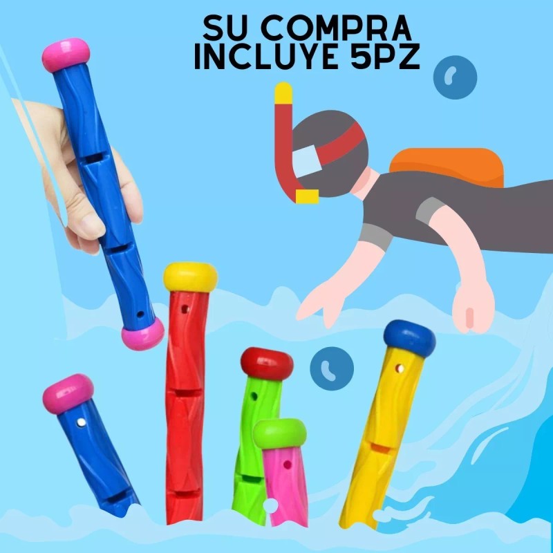 Universo en Linea Juguetes Para Alberca Set Bastones Acuáticos Buceo