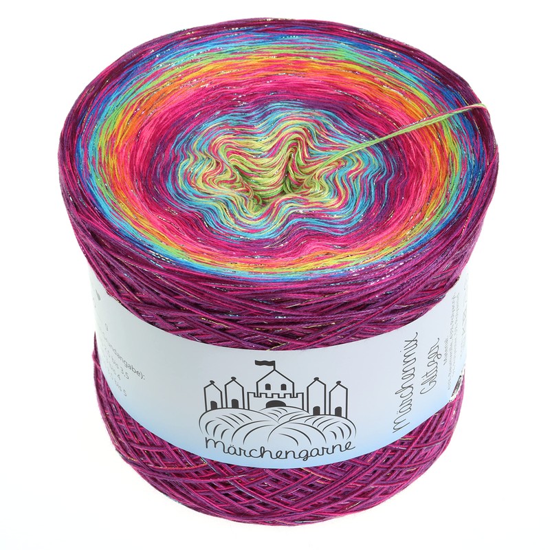Colour Gradient Yarn, Bobbel Wool with Glitter, Choice of Sizes,