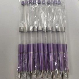 【P190】10PCS Creative DIY empty tube crystal plastic beaded ballpoint pen:_ZK28407.5