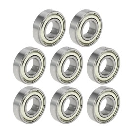 ACROPIX 6900ZZ Deep Groove Ball Bearings P5 10x22x6mm Lubricated Bearing Double Metal Seal Silver Tone Scooter Skateboard Wheel - Pack of 8
