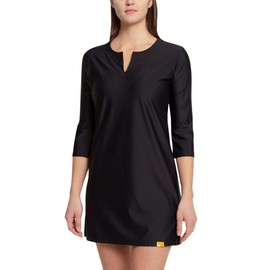 iQ-UV Beach Dress for Women L Black - Summer Dress for Women with UPF 50+ Sun Protection - Airy Beach Tunic Perfect as Bikini Cover Up - Stylish Beach Dress for Summer & Holiday