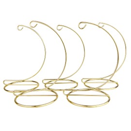 National Artcraft® 7" Brass-Plated Ornament Display Stand - Fits Objects Up to 4-1/2"H x 5" (Pkg/1)