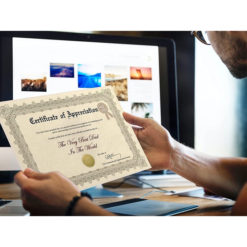 Dad Daddy Certificate of Appreciation | Fathers Day Gift |