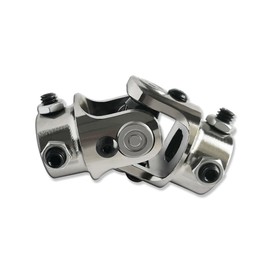 IMOOA Chrome 22" Steering Shaft with Dual Universal U Joints (3/4" DD x 3/4" DD & 3/4" DD x 9/16"-26 Spline)