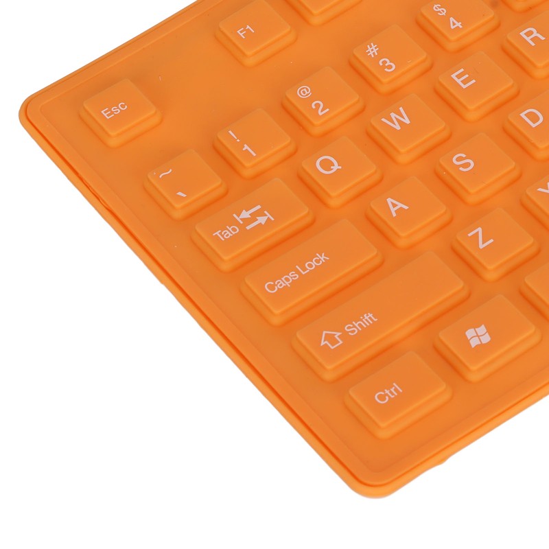 Foldable Silicone Keyboard 108 Keys Silicone Foldable USB Wired Waterproof