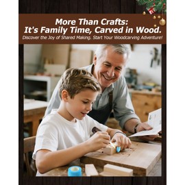 EasyTime Wood Carving Beginners Kit: Whittling Hobby Project with Basswood Blocks Instruction Chess Sticker for Teens & Kids - DIY Craft Tool Set for Family Activity