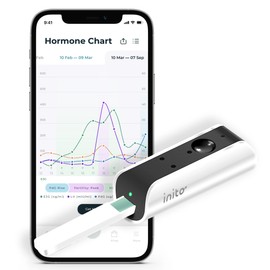 Inito Inito Fertility Monitor & Hormone Tracker for Women | Estrogen, LH, PdG (Urine Metabolite of progesterone), FSH | Track and Confirm Ovulation | Includes 15 Test Strips (iPhone Xr / 11)