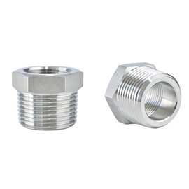 Joywayus Stainless Steel Hex Head Bushing Reducer Pipe Fitting 3/4 NPT Male × 1/2 G Female (Pack of 2)