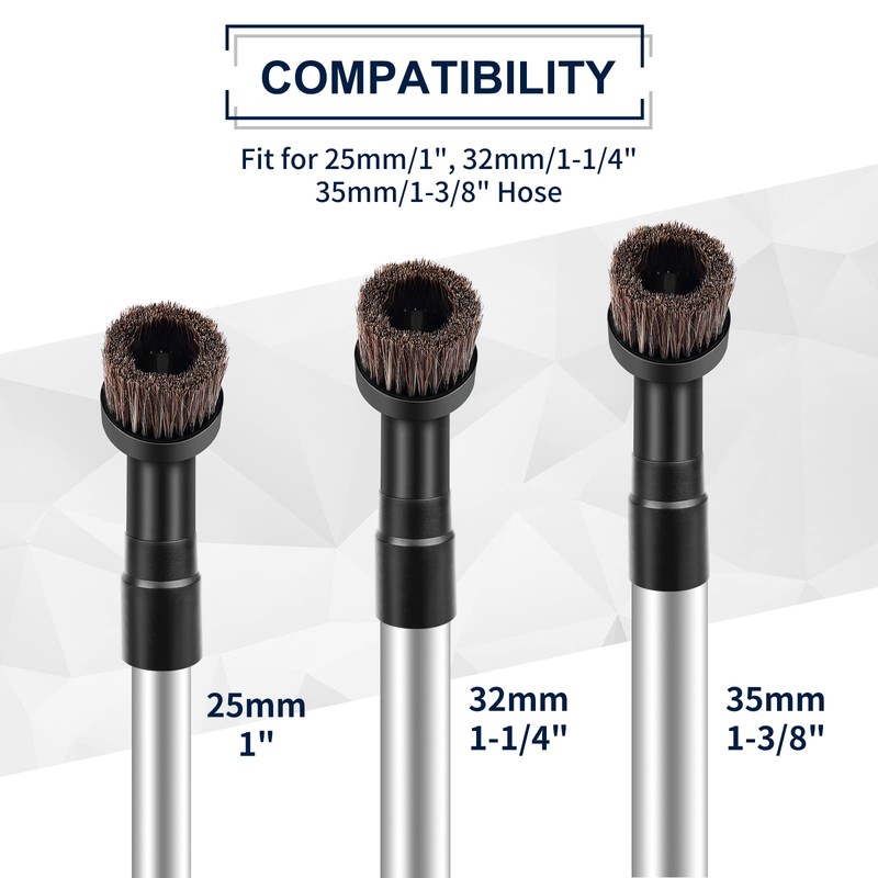 KEEPOW 36mm Horse Hair Vacuum Attachment Brush With Universal Connector