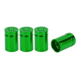 VekAuto 4 Pcs Tire Valve Stem Caps, 11x17MM Car Wheel Valve Cap Universal for Car Bike Motorcycle Anti Crash Aluminum Alloy Green Tyre Valve Stem Cover Valve Dust Cap Tire Valve Cap