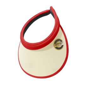 Next Grants Women's Sun Visor Hat, Clip, One Size Fits Most, UV Protection, Bicycle, Spring, Summer, white/red