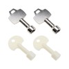4PCS Triangle Key Trash Can Bin Metal Key Plastic Key