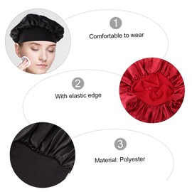 Healvian Sleeping Hat Supplies 2pcs Silk Bonnet for Elastic Wide Band Hair Bonnet Comfortable