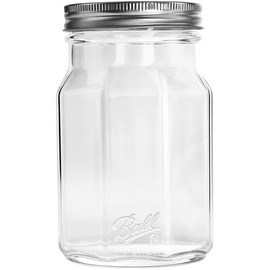 Ball Premium Glass Sharing Jar, Wide Mouth, 32 oz, 4 Count