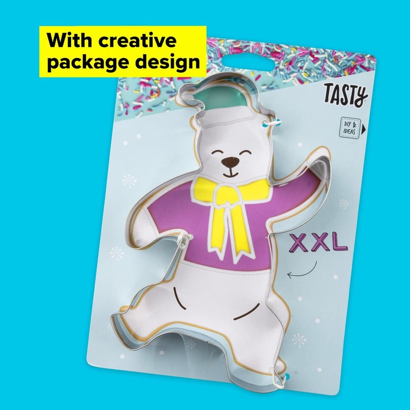 Tasty XXL Cookie Cutter, Dancing Bear Shape, for Cute, Fun