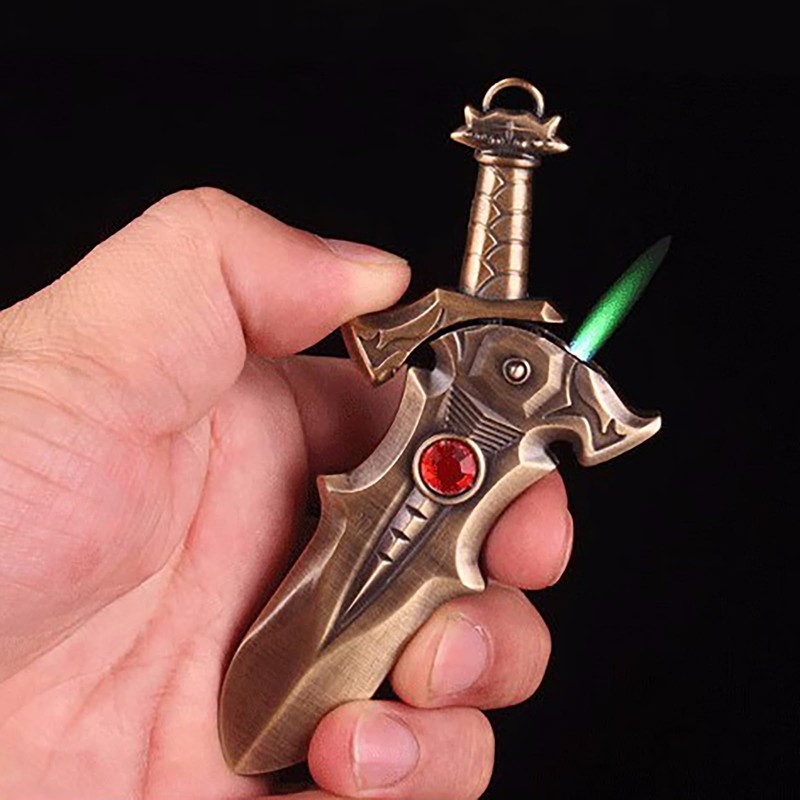 DKLIMA Cool Stuff Dragons Swords Metal Custom Lighter, Unique Gifts