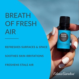 Edens Garden Breath of Fresh Air Essential Oil Blend, Best for Diffusing to Naturally Unwind & Purify The Air, 100% Pure & Natural Recipe Therapeutic Aromatherapy Blends- Diffuse or Topical Use 10 ml