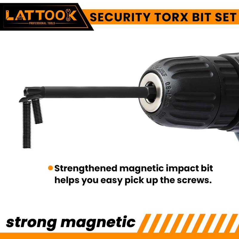 Torx Bit Set, LATTOOK 13-Piece Security Tamper Proof Torx Star