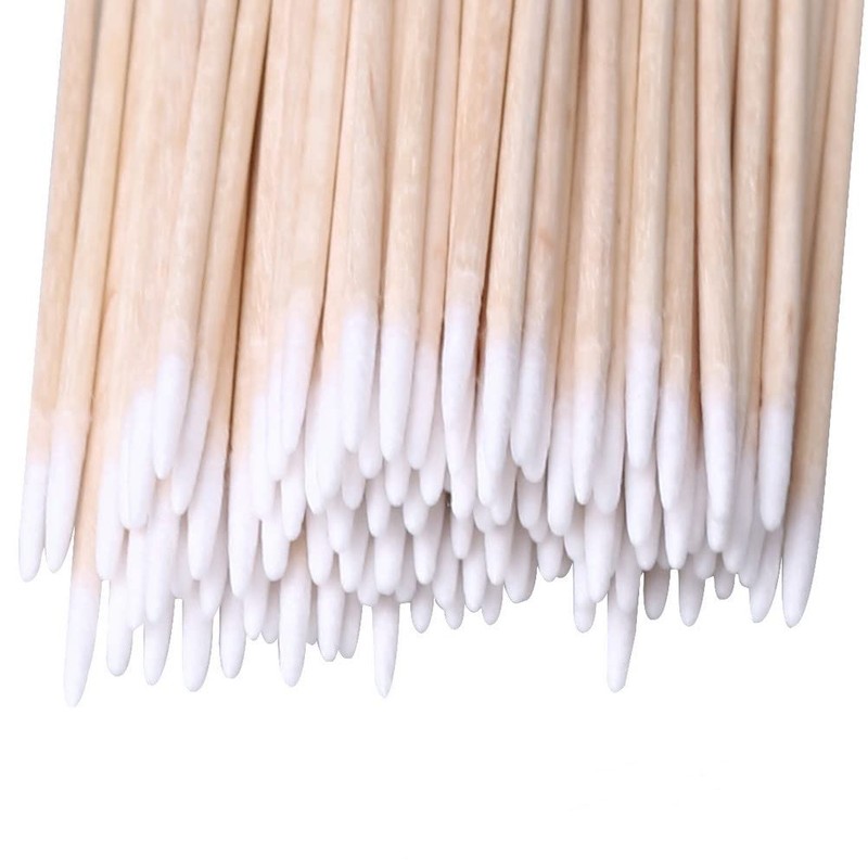 RIKWOG 600pcs Pointed Cotton Swabs, 4 inch Precision Microblading Cotton