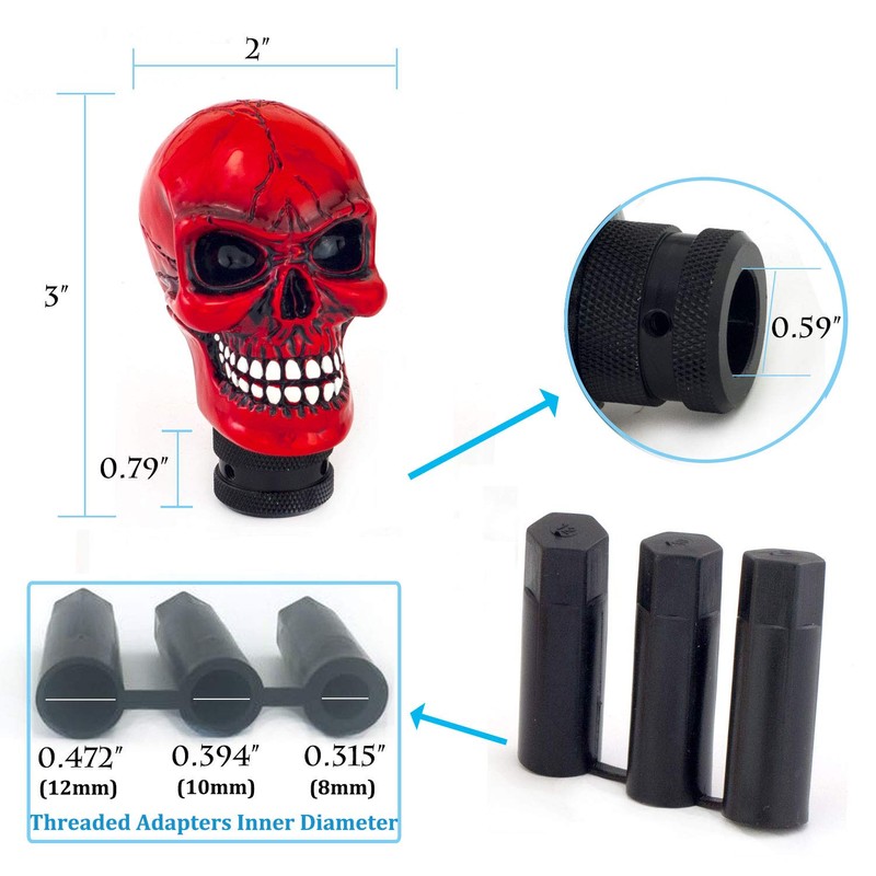 Thruifo Skull MT Car Stick Shifter Handle, Gear Shift Knob