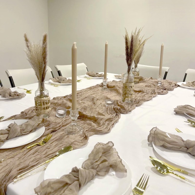 Nude Cheesecloth Table Runner 10ft Gauze Boho Rustic Cheese Cloth