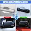 sportuli Black Vehicle Side View Mirror Covers Caps + Door